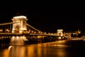 The Chain Bridge, Budapest, Hungary. Royalty Free Stock Photo